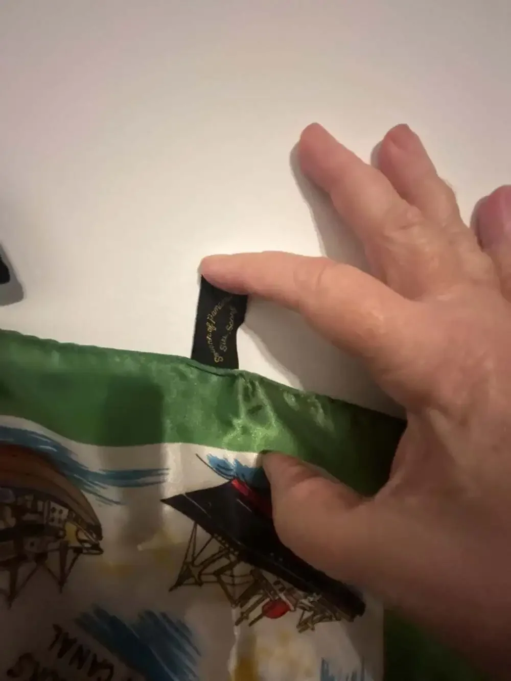 Vintage Souvenir of Panama Silk Scarf
